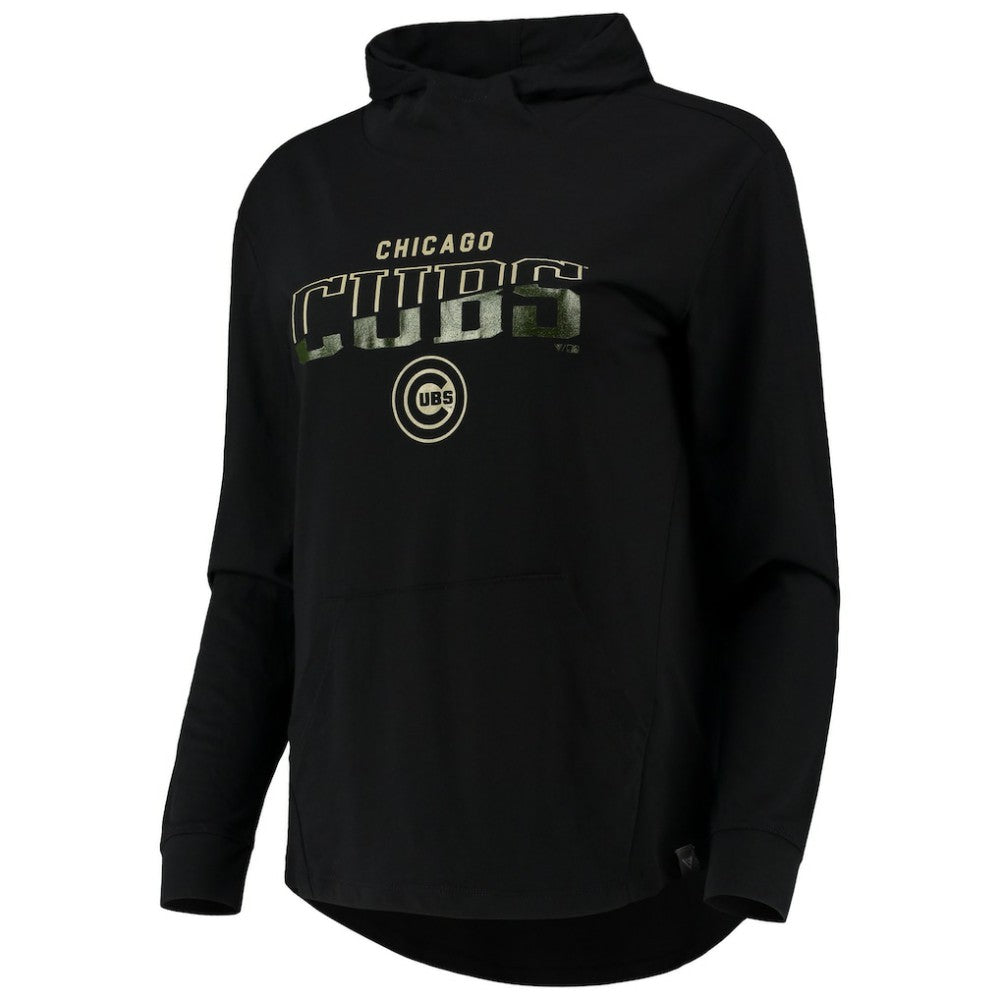 MLB Chicago Cubs Levelwear Women's Vivid Scuba Neck Pullover Hoodie
