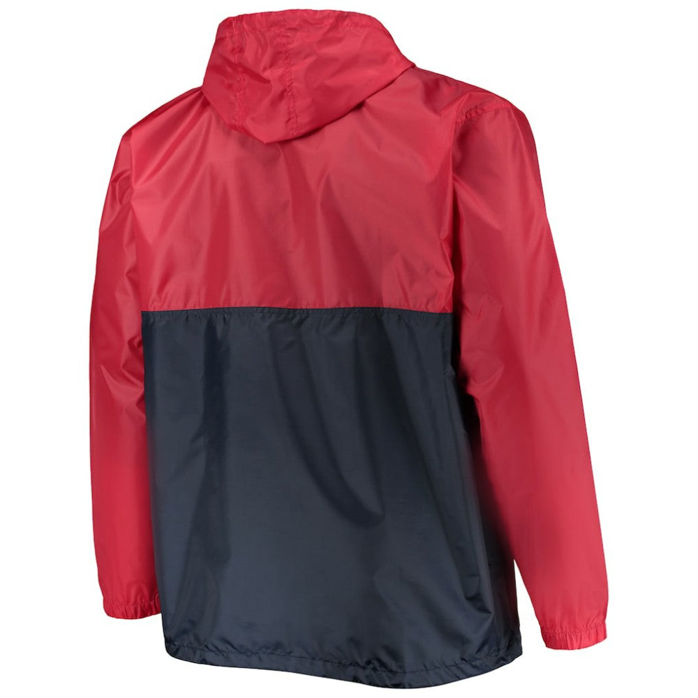 NHL Red Washington Capitals Big & Tall Anorak Half-Zip Pullover Hoodie