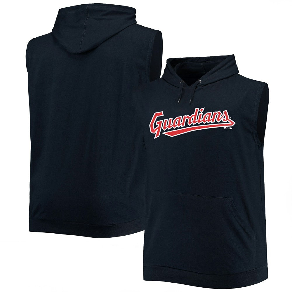 MLB Cleveland Guardians Jersey Muscle Sleeveless Pullover Hoodie