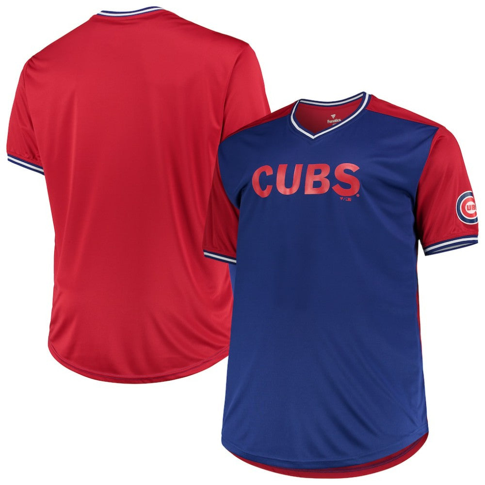 MLB Chicago Cubs Solid V-Neck T-Shirt
