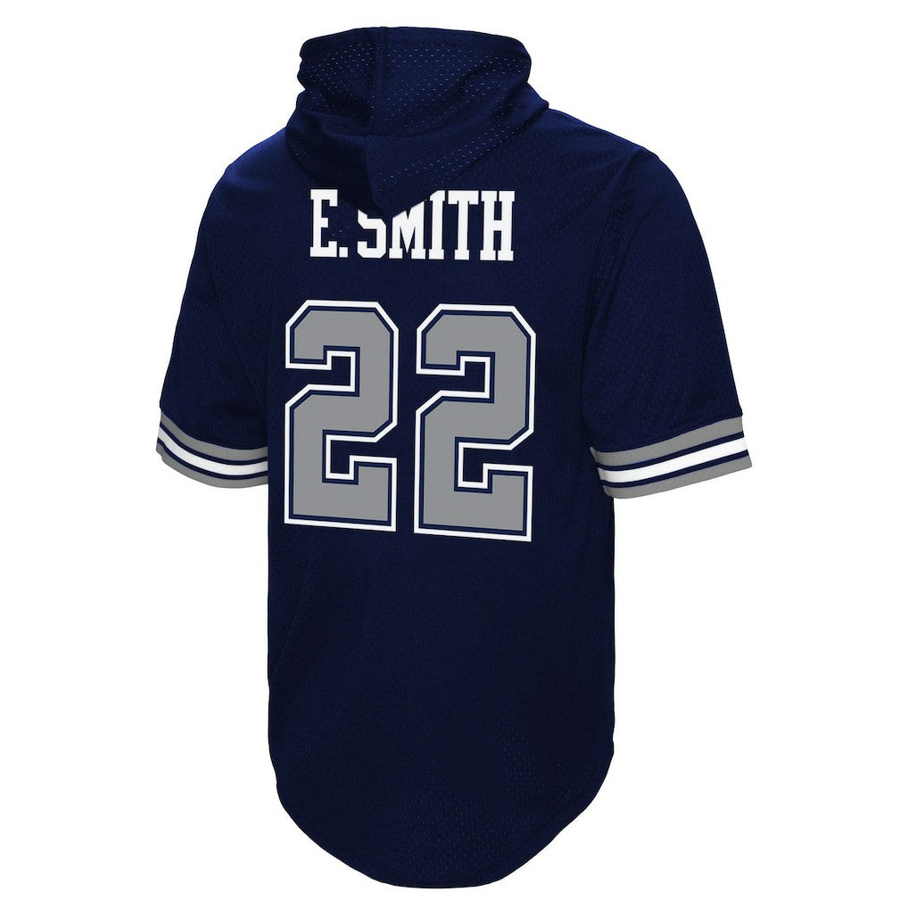 Emmitt Smith  Retired Player Mesh Name & Number Hoodie T-Shirt - Dallas Cowboys