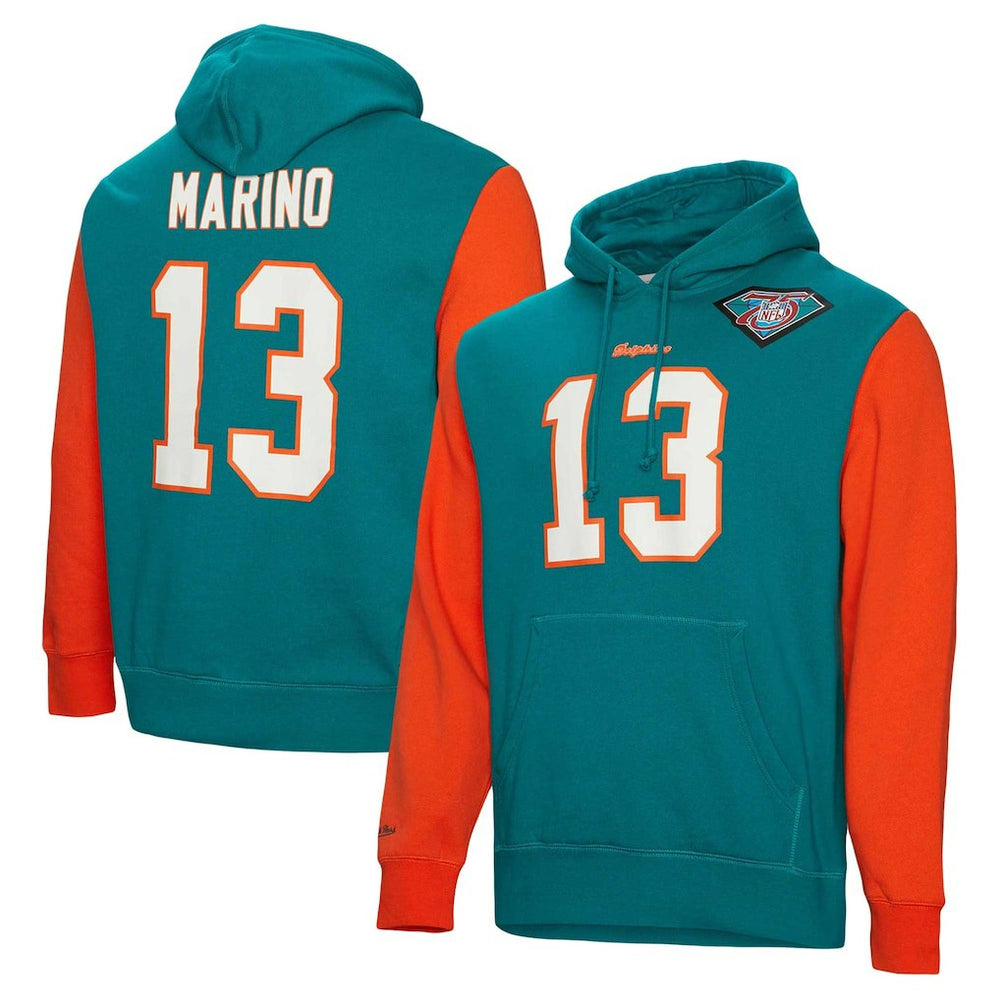 Dan Marino  Retired Player Name & Number Pullover Hoodie - Miami Dolphins