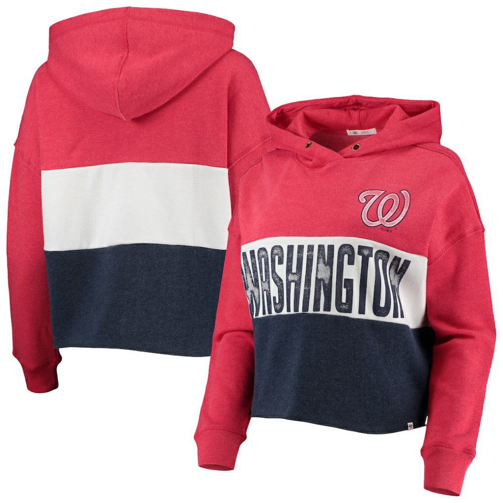 MLB Washington Nationals '47 Women's Lizzy Cropped Pullover Hoodie