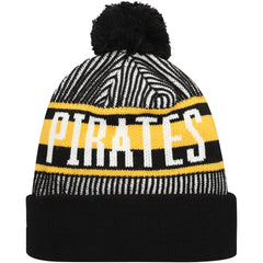 MLB Pittsburgh Pirates New Era Striped Cuffed Knit Hat with Pom