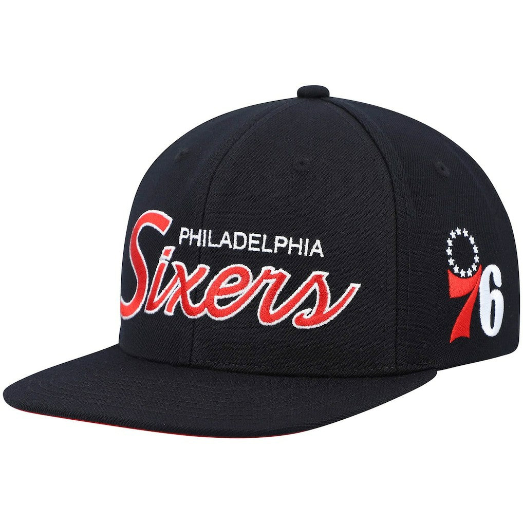 NBA Philadelphia 76ers Hardwood Classics Script 2.0 Snapback Hat