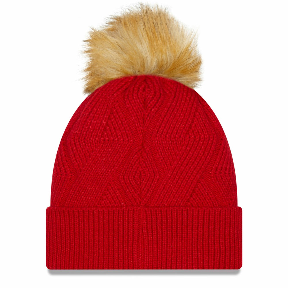 Women's Snowy Cuffed Knit Hat with Pom - Tampa Bay Buccaneers
