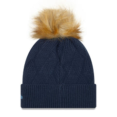 Women's Snowy Cuffed Knit Hat with Pom - Tennessee Titans
