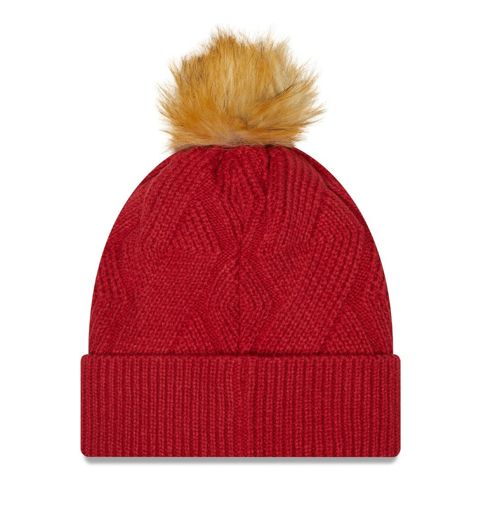 Women's Snowy Cuffed Knit Hat with Pom - Arizona Cardinals