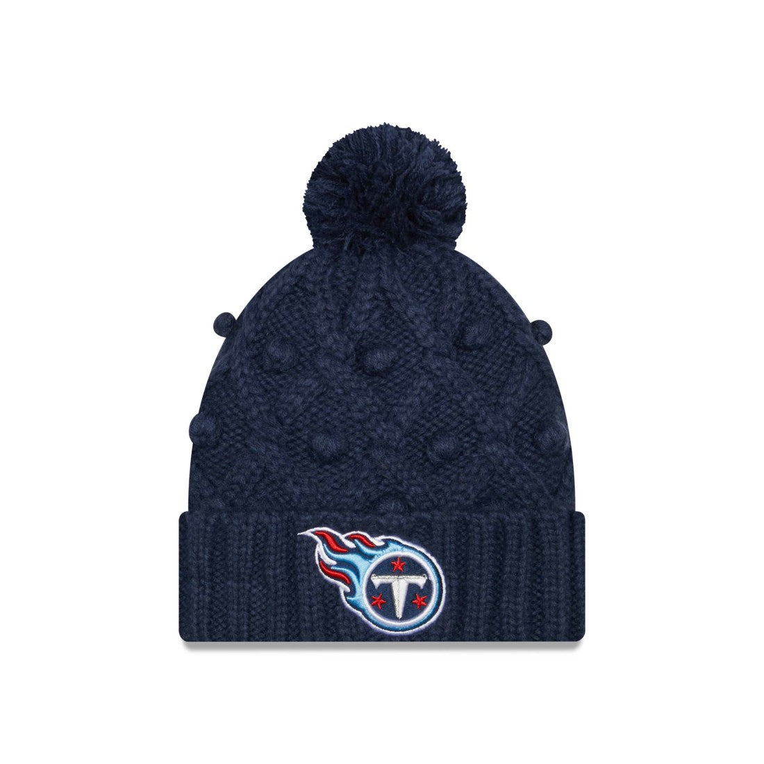 Women's Toasty Cuffed Knit Hat with Pom - Tennessee Titans
