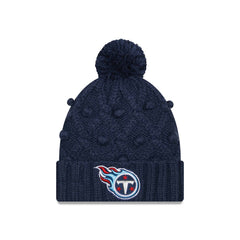 Women's Toasty Cuffed Knit Hat with Pom - Tennessee Titans