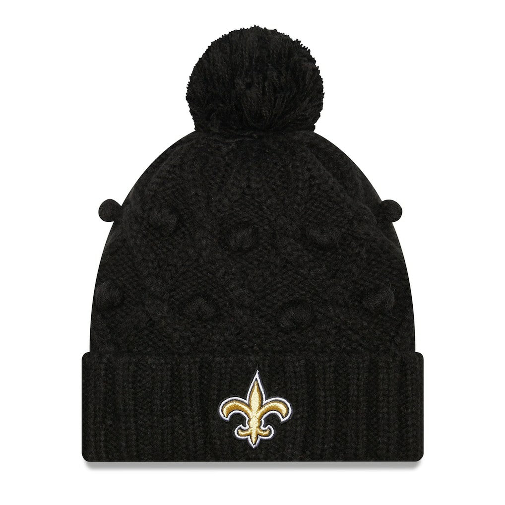 Women's Toasty Cuffed Knit Hat with Pom - New Orleans Saints