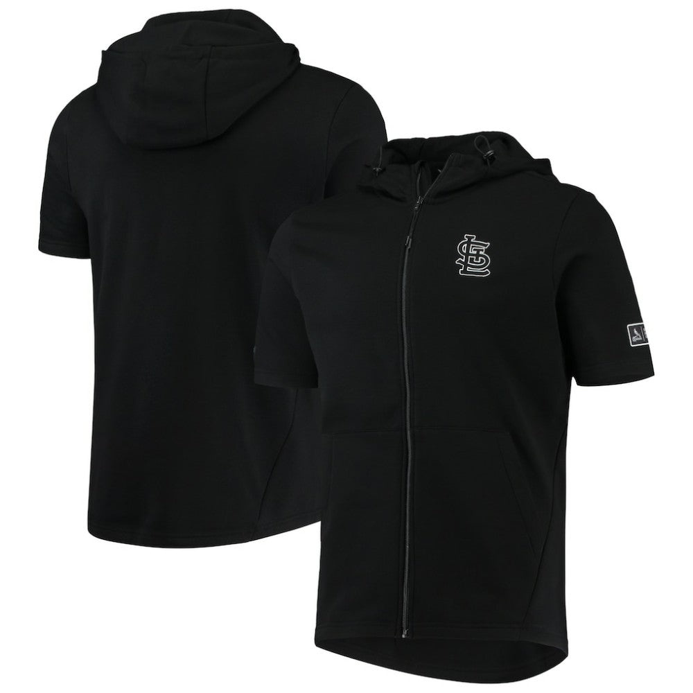 MLB St. Louis Cardinals Levelwear Recruit Short Sleeve Full-Zip Hoodie Jacket