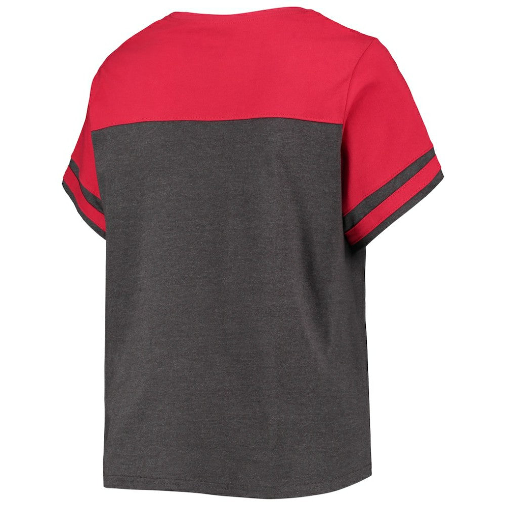MLB Washington Nationals Women's Plus Size Colorblock T-Shirt
