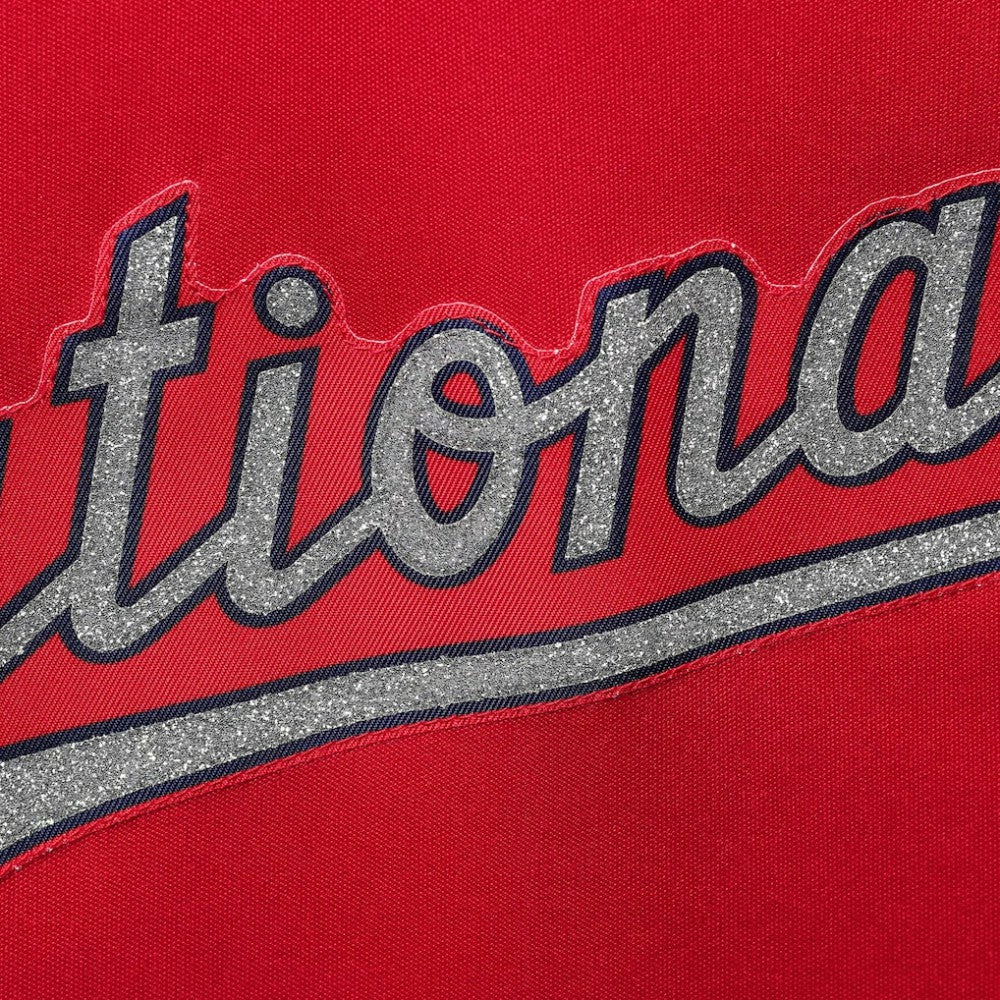 MLB Washington Nationals Women's Plus Size Diva Notch Neck Raglan T-Shirt