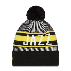 NBA Utah Jazz Striped Cuffed Pom Knit Hat