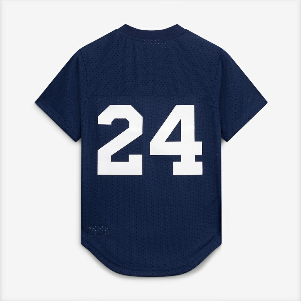 MLB Rickey Henderson New York Yankees Mitchell & Ness Cooperstown Collection Mesh Batting Practice Button-Up Jersey