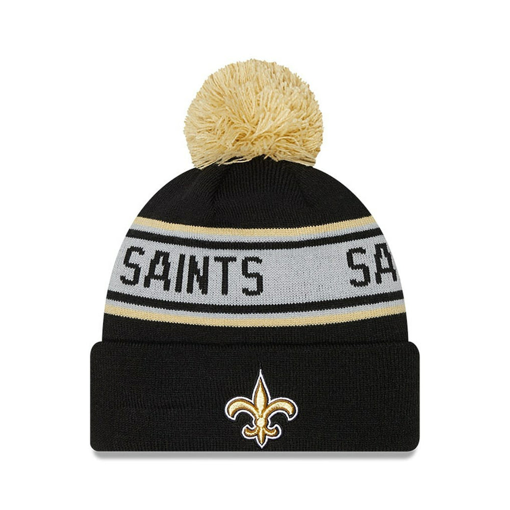 Preschool Repeat Cuffed Knit Hat with Pom - New Orleans Saints