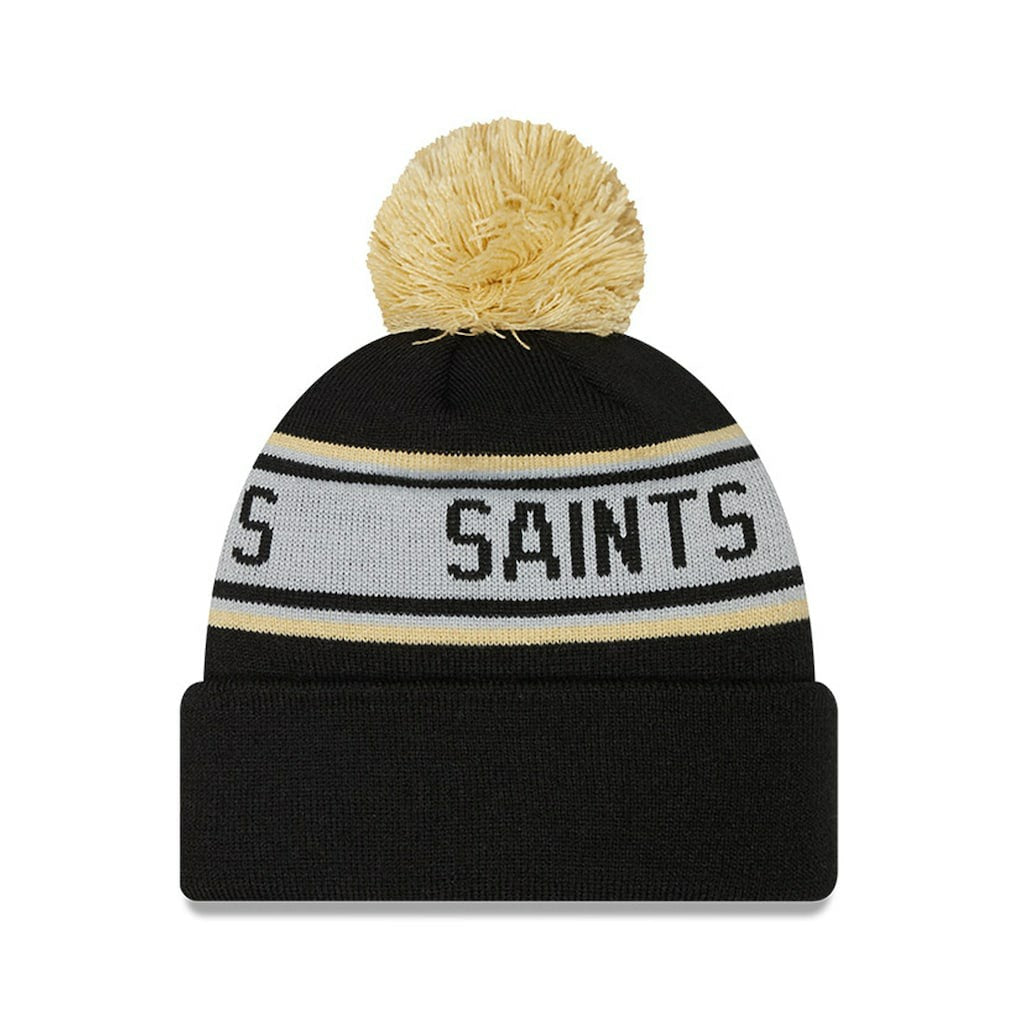 Preschool Repeat Cuffed Knit Hat with Pom - New Orleans Saints