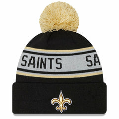 Youth Repeat Cuffed Knit Hat with Pom - New Orleans Saints