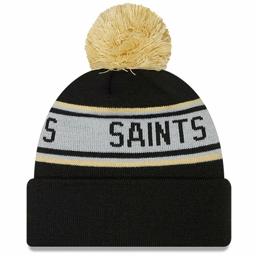 Youth Repeat Cuffed Knit Hat with Pom - New Orleans Saints