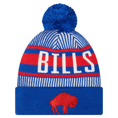 Youth Striped Historic Cuffed Knit Hat with Pom - Buffalo Bills