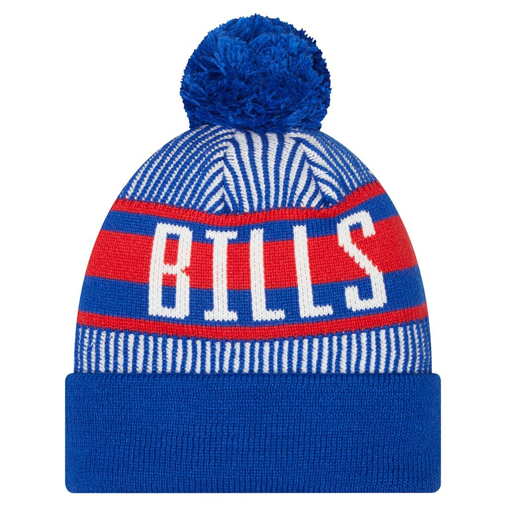 Youth Striped Historic Cuffed Knit Hat with Pom - Buffalo Bills