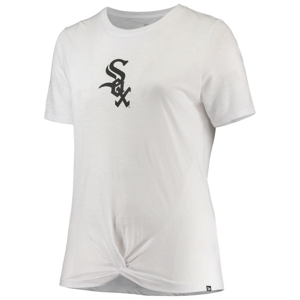 MLB Chicago White Sox New Era Women's Plus Size 2-Hit Front Knot T-Shirt