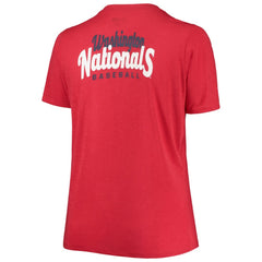 MLB Washington Nationals New Era Women's Plus Size 2-Hit Front Knot T-Shirt