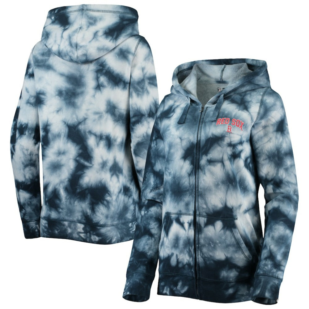 MLB Boston Red Sox New Era Women's Tie-Dye Full-Zip Hoodie