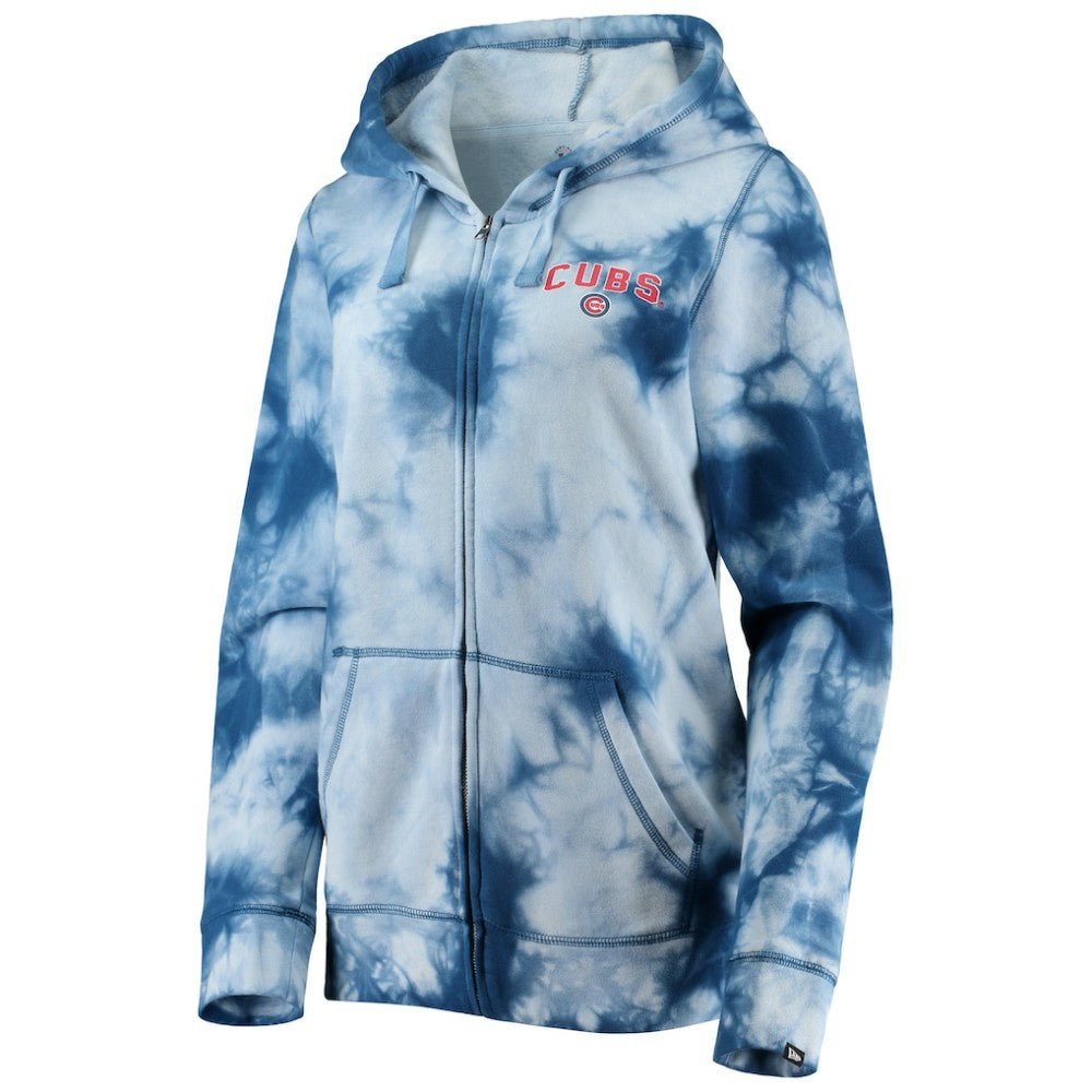 MLB Chicago Cubs New Era Women's Tie-Dye Full-Zip Hoodie