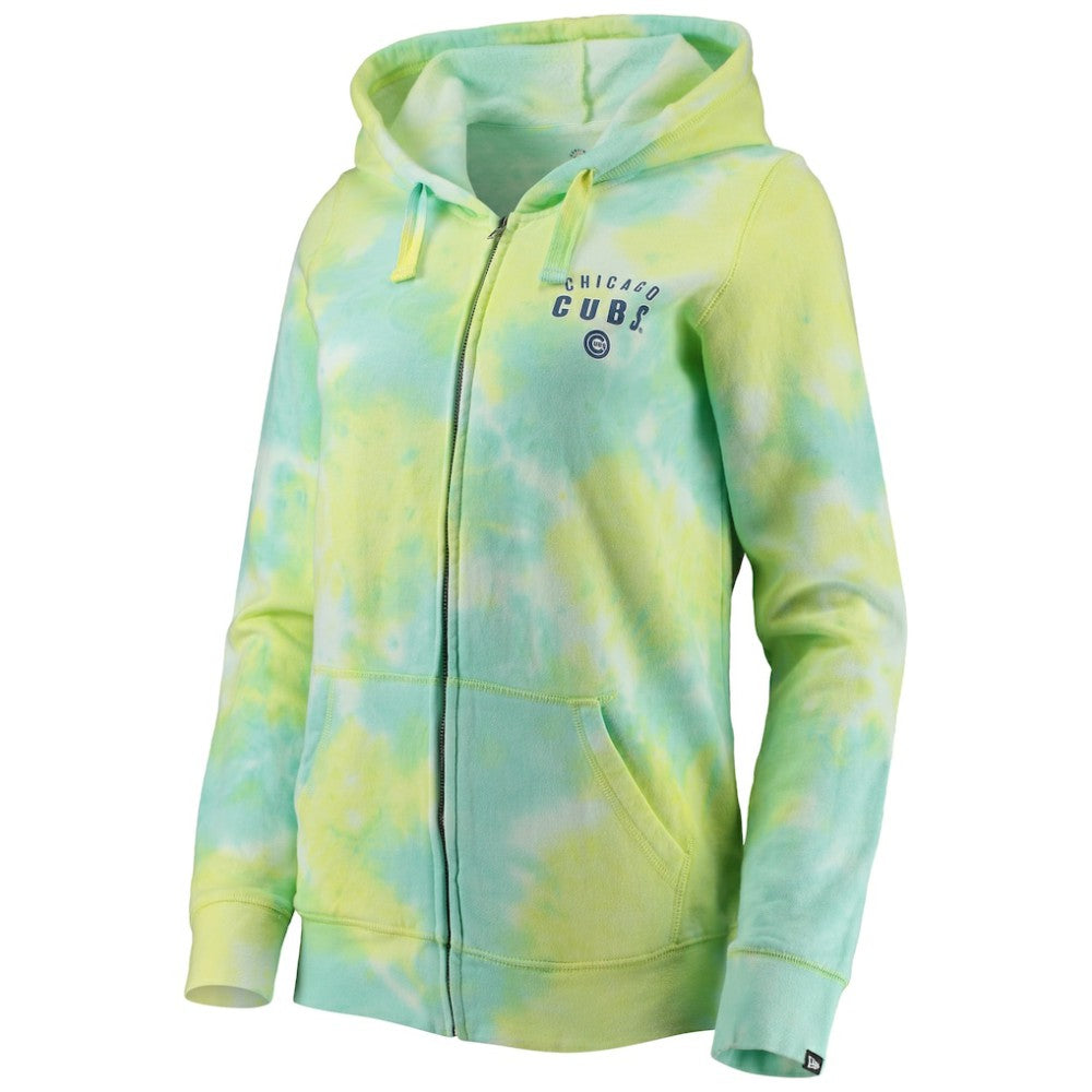 MLB Chicago Cubs New Era Women's Tie-Dye Full-Zip Hoodie