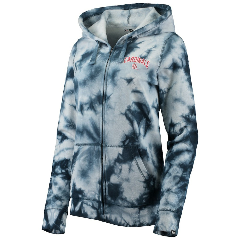 MLB St. Louis Cardinals New Era Women's Tie-Dye Full-Zip Hoodie