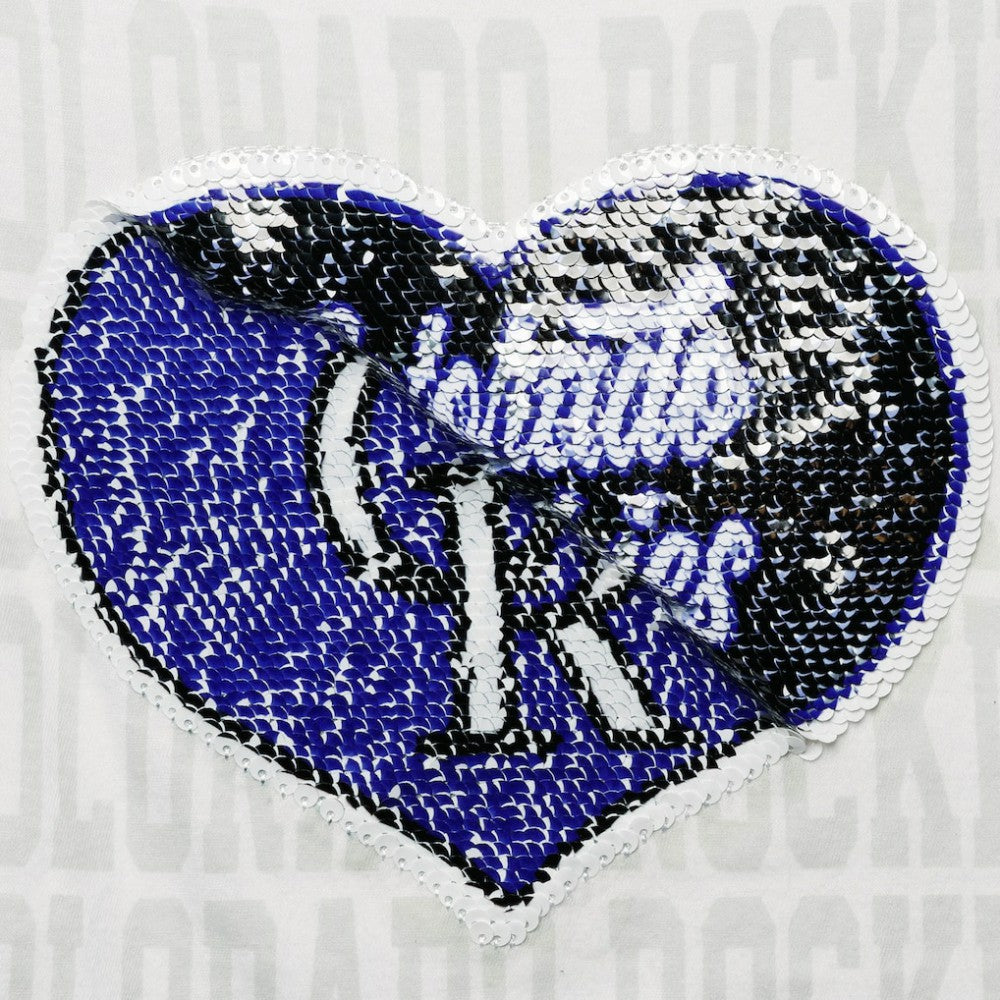 MLB Colorado Rockies New Era Girls Youth Flip Sequin Heart Crop Top