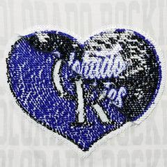 MLB Colorado Rockies New Era Girls Youth Flip Sequin Heart Crop Top