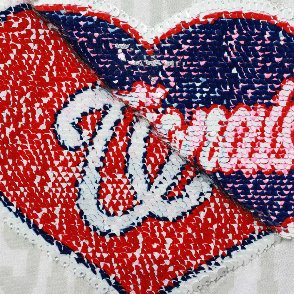 MLB Washington Nationals New Era Girls Youth Flip Sequin Heart Crop Top