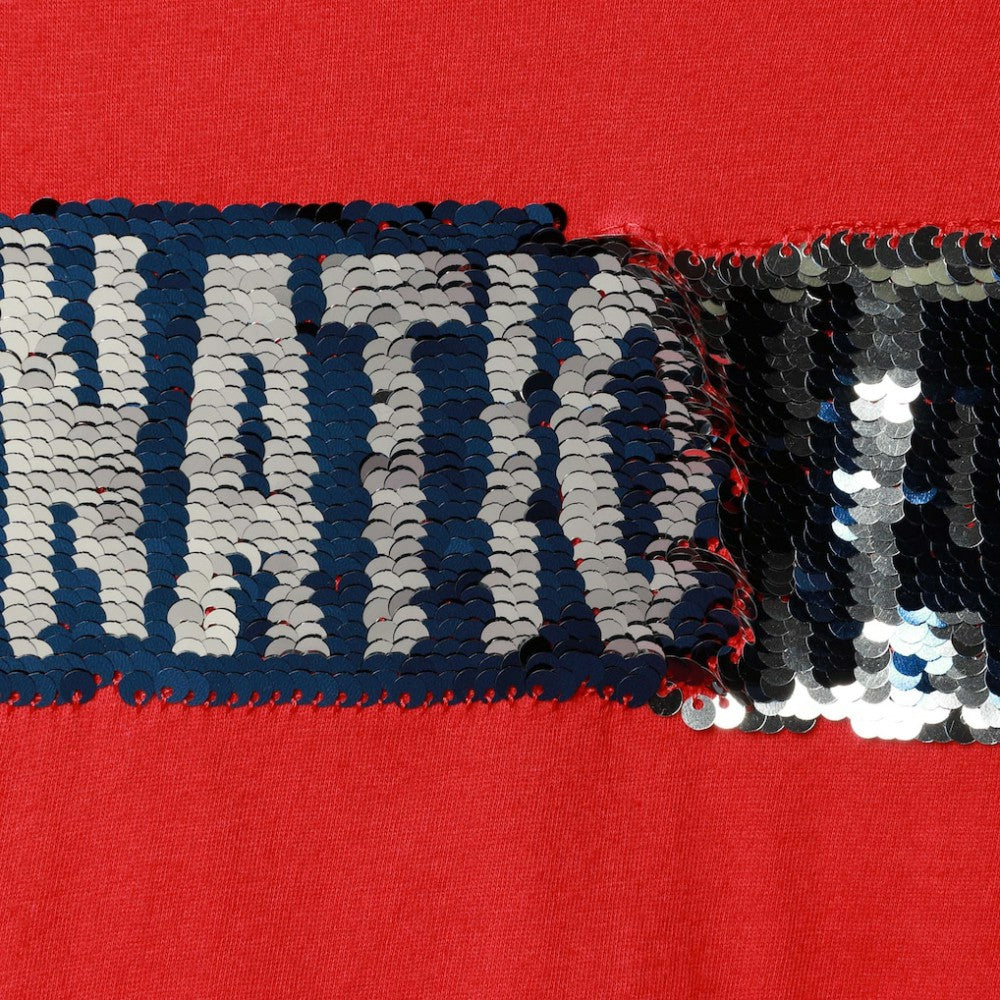 MLB Washington Nationals New Era Girls Youth Flip Sequin Team T-Shirt