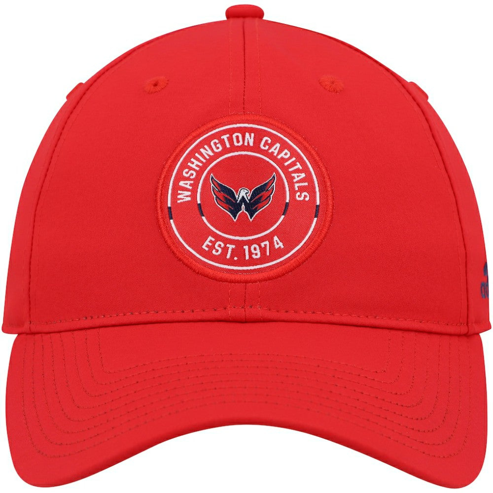 NHL Red Washington Capitals adidas Team Circle Slouch Adjustable Hat