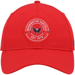 NHL Red Washington Capitals adidas Team Circle Slouch Adjustable Hat