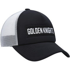 NHL Black/White Vegas Golden Knights adidas Team Plate Trucker Snapback Hat