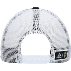 NHL Black/White Vegas Golden Knights adidas Team Plate Trucker Snapback Hat