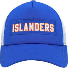 NHL Royal/White New York Islanders adidas Team Plate Trucker Snapback Hat
