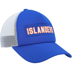 NHL Royal/White New York Islanders adidas Team Plate Trucker Snapback Hat