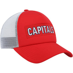 NHL Red/White Washington Capitals adidas Team Plate Trucker Snapback Hat