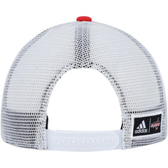 NHL Red/White Washington Capitals adidas Team Plate Trucker Snapback Hat
