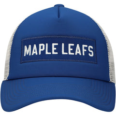 NHL Blue/White Toronto Maple Leafs adidas Team Plate Trucker Snapback Hat