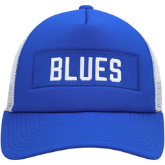 NHL Blue/White St. Louis Blues adidas Team Plate Trucker Snapback Hat
