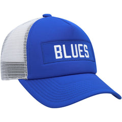 NHL Blue/White St. Louis Blues adidas Team Plate Trucker Snapback Hat