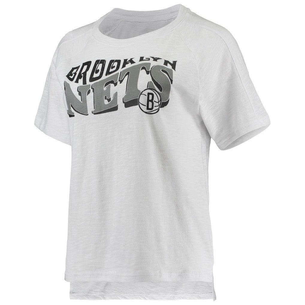 NBA Brooklyn Nets Concepts Sport Women's Resurgence Slub Burnout Raglan Top & Shorts Sleep Set