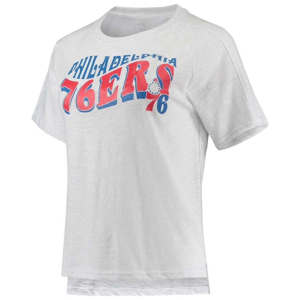 NBA Philadelphia 76ers Concepts Sport Women's Resurgence Slub Burnout Raglan Top & Shorts Sleep Set