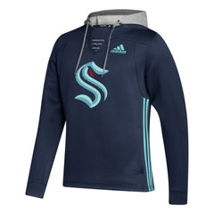 NHL Deep Sea Blue Seattle Kraken adidas Skate Lace Primeblue Team Pullover Hoodie